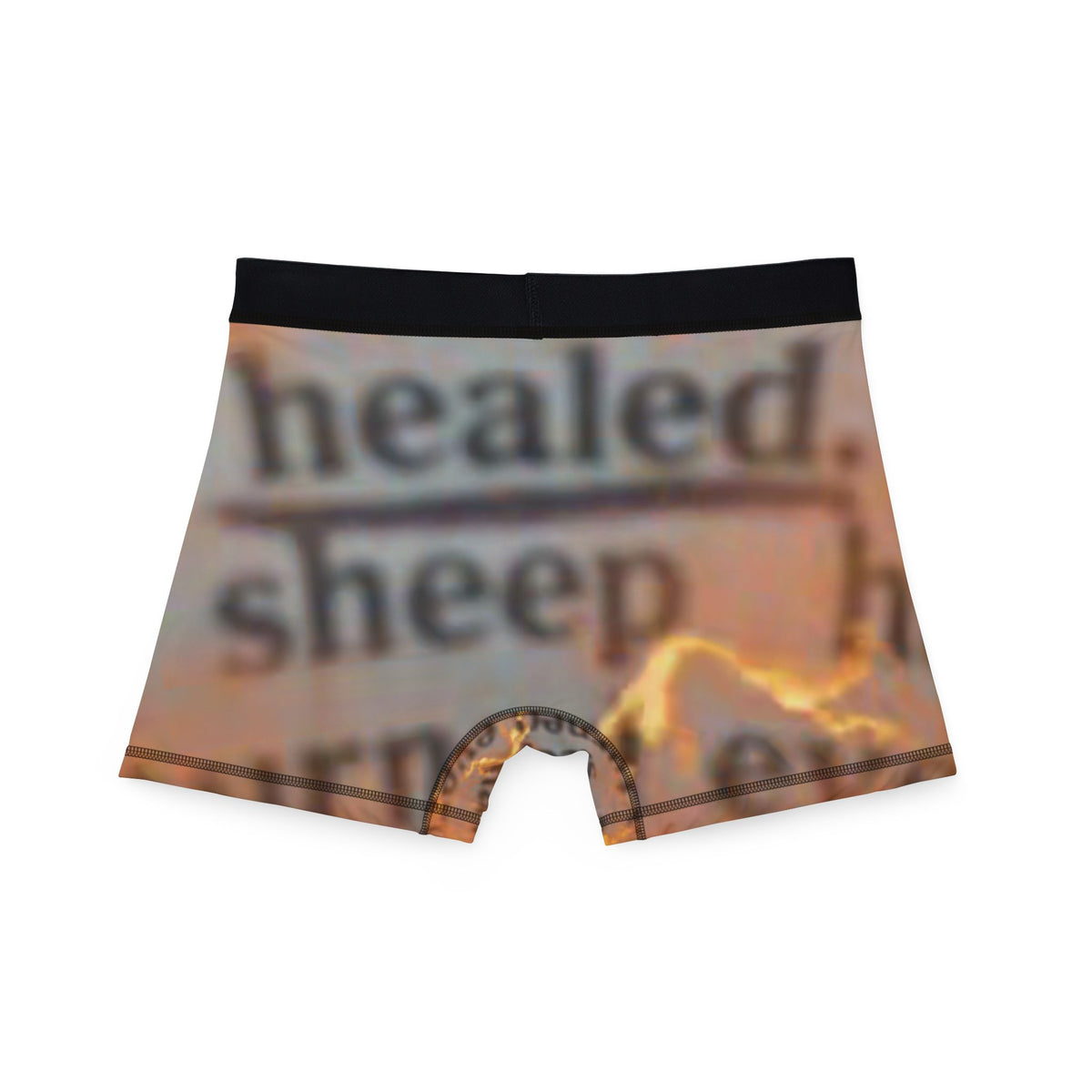 Healed Sheep Boxer Briefs — Spiritual Scripture Print Men's Underwear