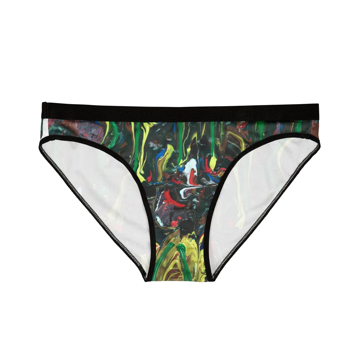 Abstract Paint Swirl Women's Bikini Briefs — Colorful Artistic Print