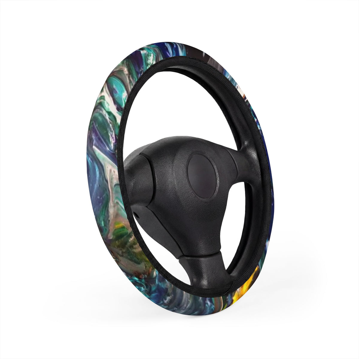 Abalone Shell Pattern Steering Wheel Cover — Iridescent Auto Grip