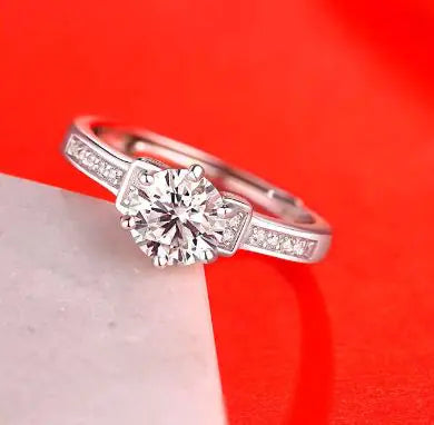 Female Imitation Moissan Diamond Ring JahSonFire