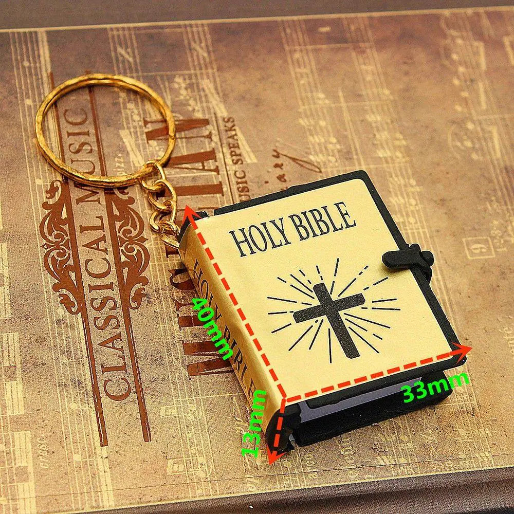 Mini Toy Book Keychain Pendant Bible Flip Book Ornaments JahSonFire