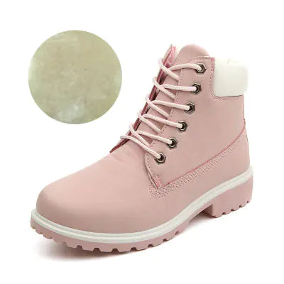 Pink Martin Boots - Flat Leather Ankle Boots JahSonFire