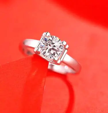 Female Imitation Moissan Diamond Ring JahSonFire