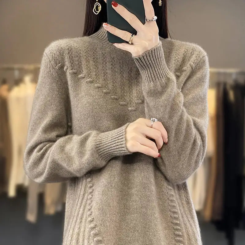 Women's Slimming Woolen Skirt in Western Style JahSonFire
