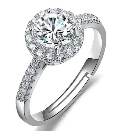 Female Imitation Moissan Diamond Ring JahSonFire