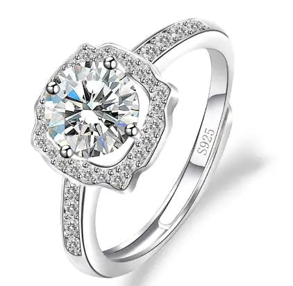 Female Imitation Moissan Diamond Ring JahSonFire