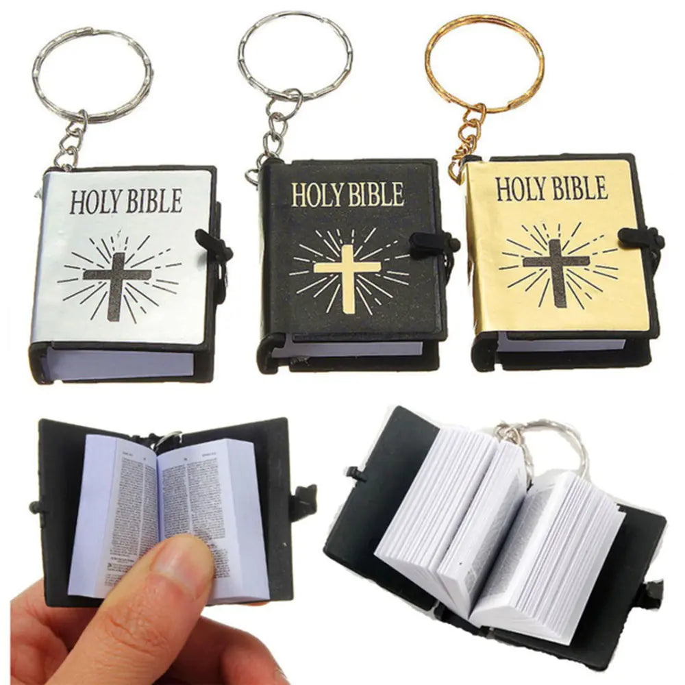 Mini Toy Book Keychain Pendant Bible Flip Book Ornaments JahSonFire
