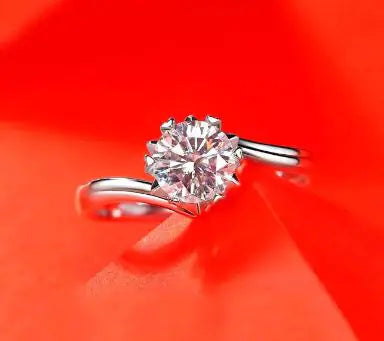 Female Imitation Moissan Diamond Ring JahSonFire