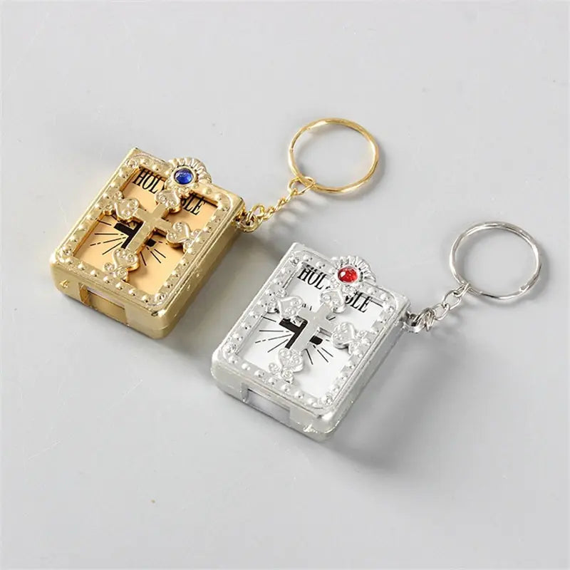 Mini Pocket English Bible Keychain Ring JahSonFire