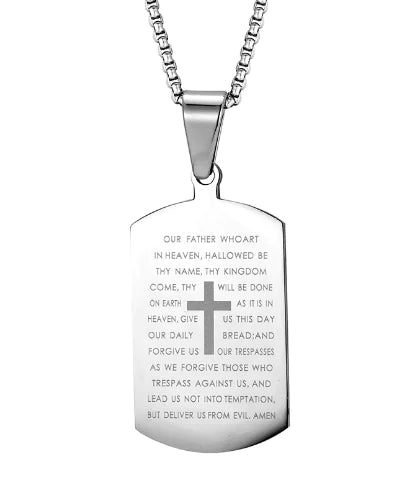 Couple's Cross Necklace with Bible Design JahSonFire