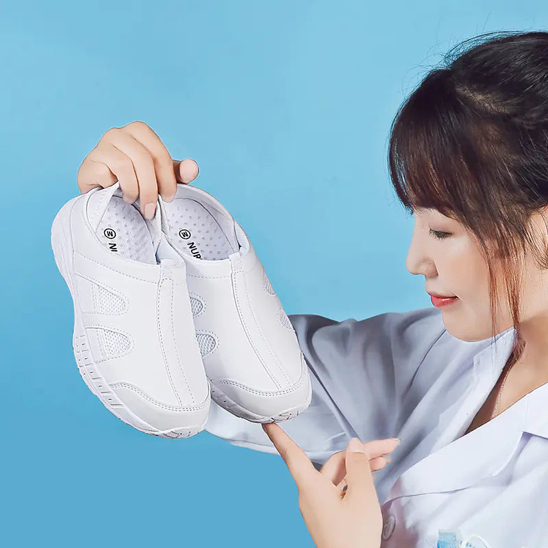 Flat Shoes, White Sneakers, Nurse Shoes JahSonFire
