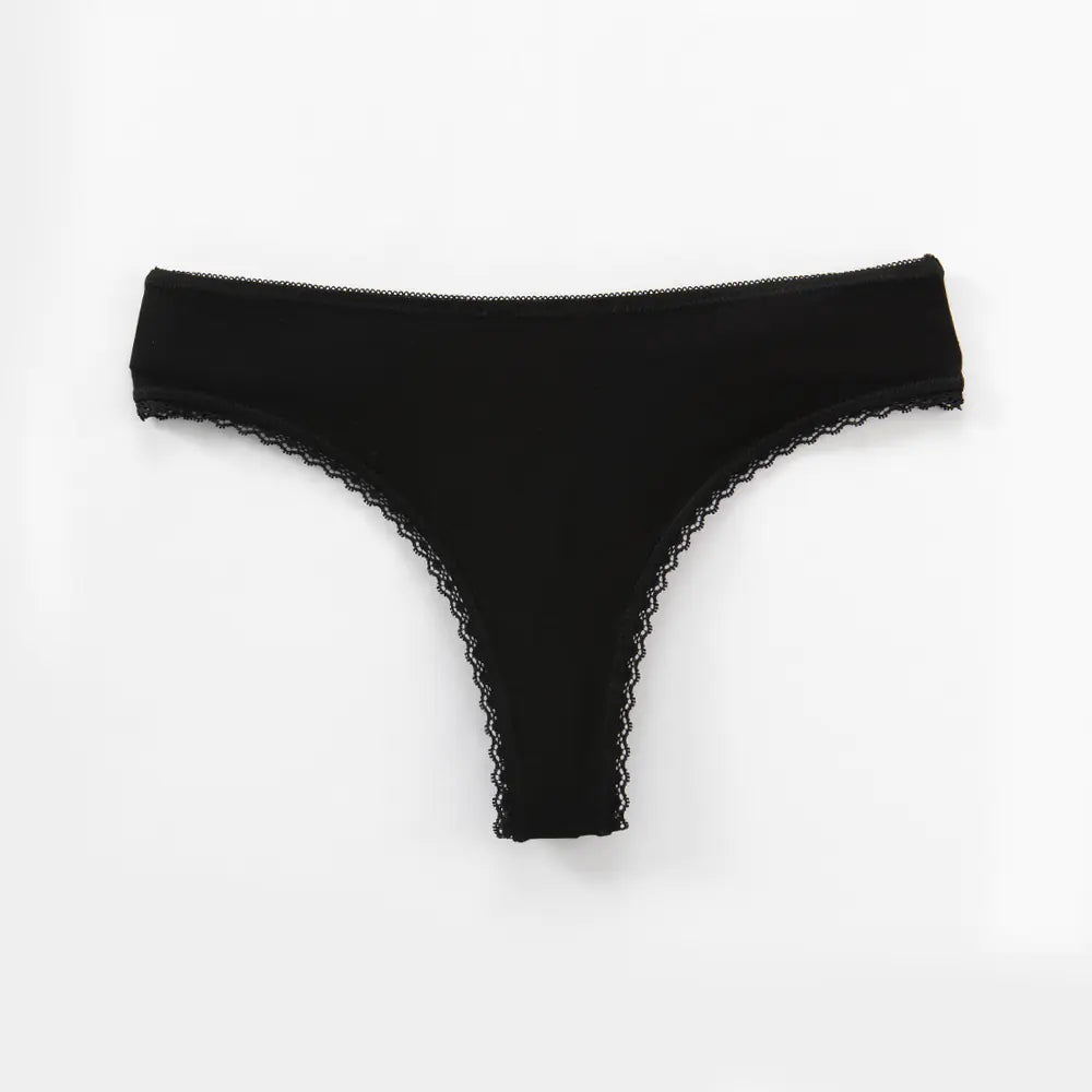 Cotton Lace Low Waist Women’s Thongs (EU Size) JahSonFire