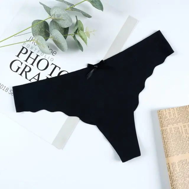 Low-Rise Seamless String Thongs for Women JahSonFire