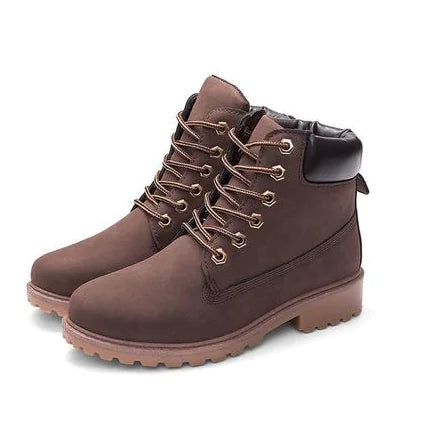 Pink Martin Boots - Flat Leather Ankle Boots JahSonFire