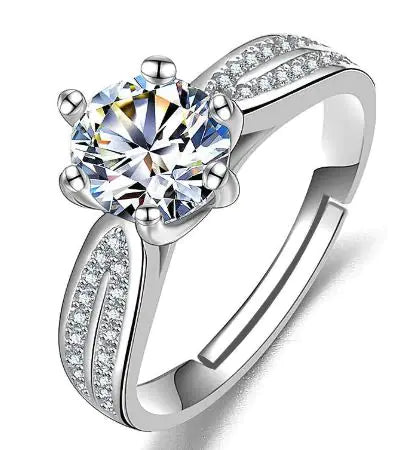 Female Imitation Moissan Diamond Ring JahSonFire
