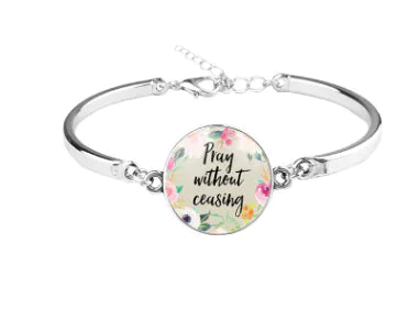 Patterned Bible Bracelet with Gemstones and Chain JahSonFire