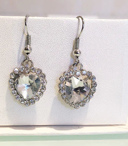 Ocean Heart Crystal Earrings, Crystal Earrings JahSonFire