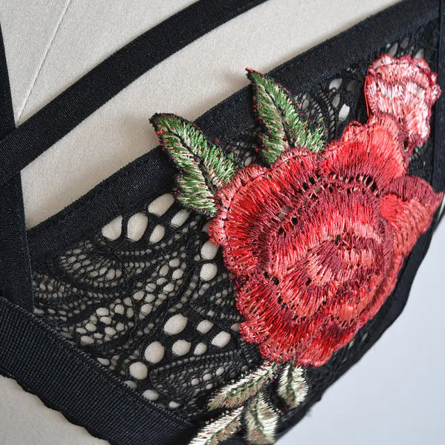 Lace Embroidered Lingerie Cami Bra JahSonFire
