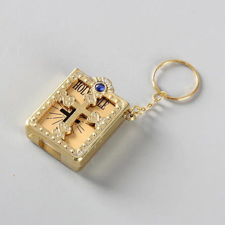 Mini Pocket English Bible Keychain Ring JahSonFire