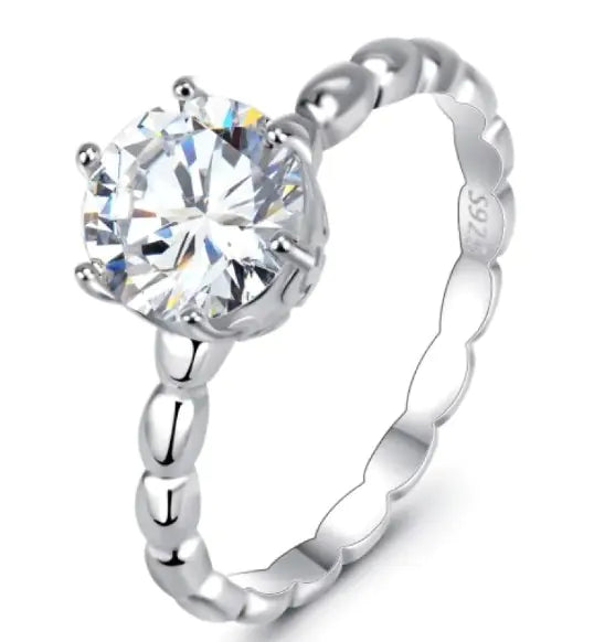 925 Silver Diamond Ring JahSonFire