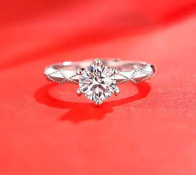 Female Imitation Moissan Diamond Ring JahSonFire
