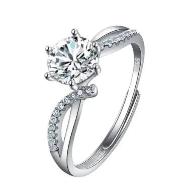 Female Imitation Moissan Diamond Ring JahSonFire