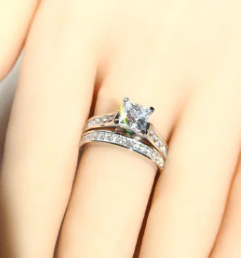 Fashionable Diamond Couple Rings - Engagement and Wedding JahSonFire
