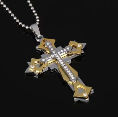 2020 Titanium Steel Cross Necklace with Bible Pendant JahSonFire