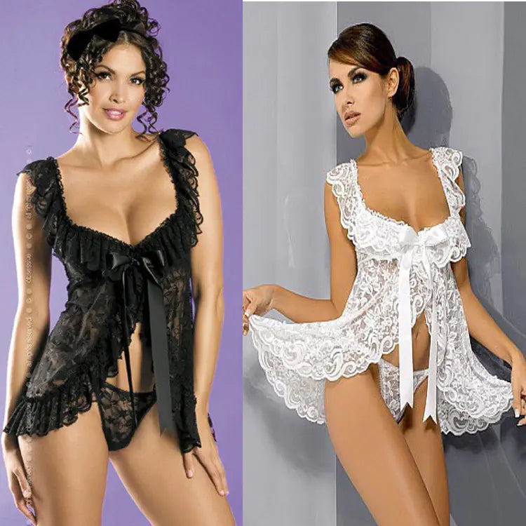 Lingerie Set with Rose Lace Detailing JahSonFire