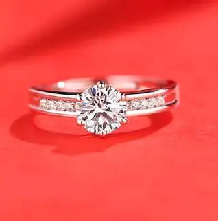 Female Imitation Moissan Diamond Ring JahSonFire