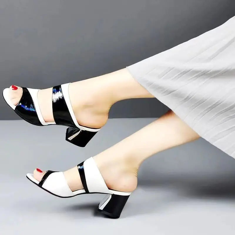 Western Style Ladies Leather Slippers JahSonFire