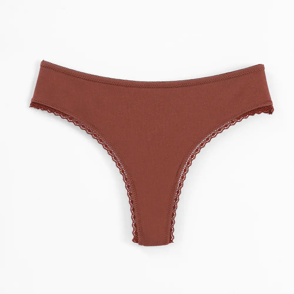Cotton Lace Low Waist Women’s Thongs (EU Size) JahSonFire