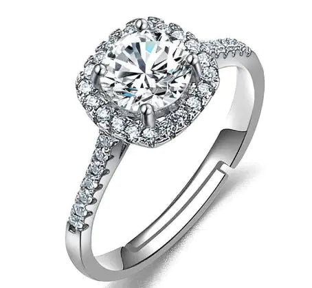 Female Imitation Moissan Diamond Ring JahSonFire