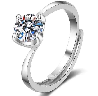 Female Imitation Moissan Diamond Ring JahSonFire