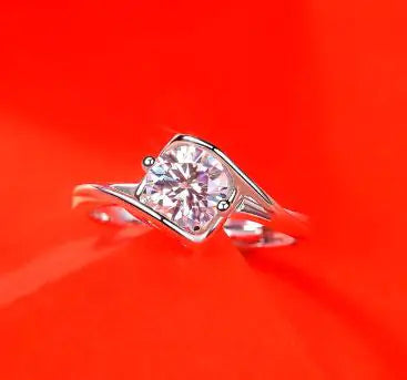 Female Imitation Moissan Diamond Ring JahSonFire