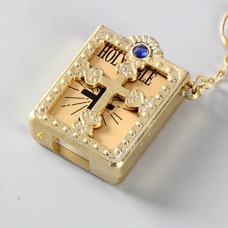 Mini Pocket English Bible Keychain Ring JahSonFire