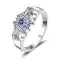 Zirconia Couple Rings with Purple Diamond Detail JahSonFire