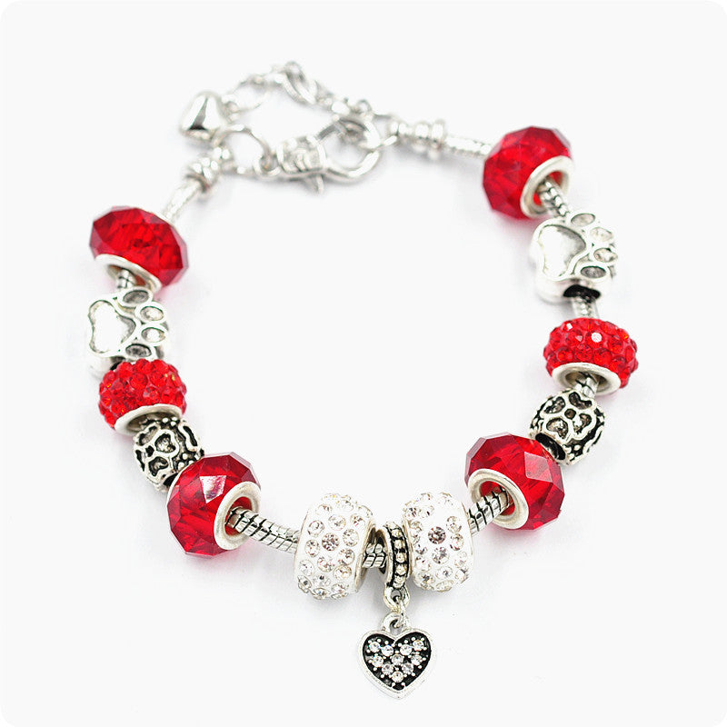 Glass Bead Bracelet, Crystal Bracelet for Women