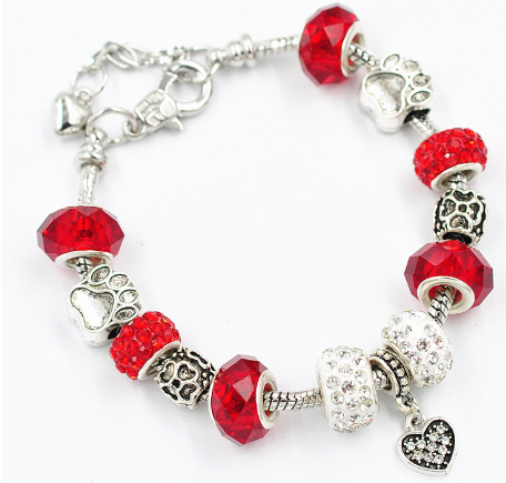 Glass Bead Bracelet, Crystal Bracelet for Women