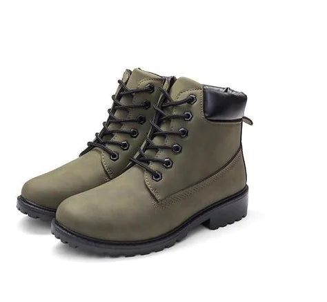 Pink Martin Boots - Flat Leather Ankle Boots JahSonFire