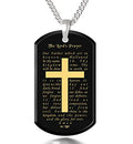 Lord’s Prayer Men’s Cross Necklace JahSonFire