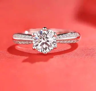 Female Imitation Moissan Diamond Ring JahSonFire