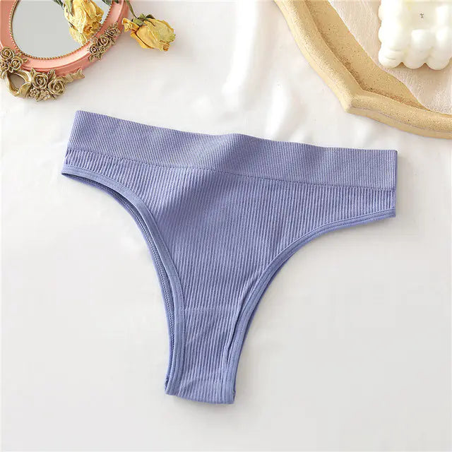 High Waisted Women's Seamless Thongs in 9 Colors JahSonFire