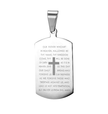 Couple's Cross Necklace with Bible Design JahSonFire