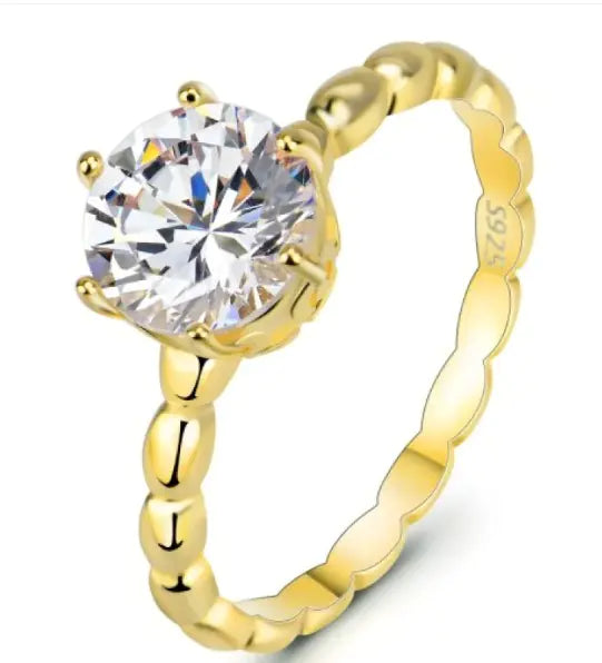 925 Silver Diamond Ring JahSonFire