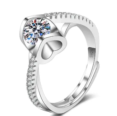 Female Imitation Moissan Diamond Ring JahSonFire