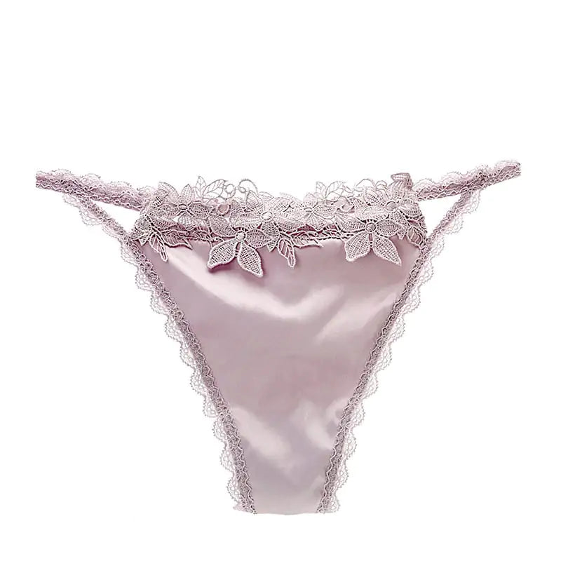 Cotton Crotch Lace Trim Thongs for Women JahSonFire