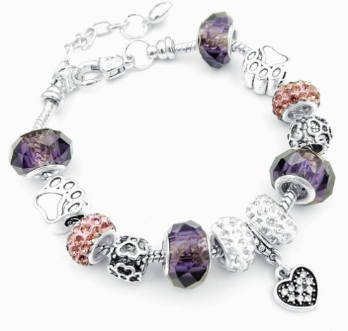 Glass Bead Bracelet, Crystal Bracelet for Women