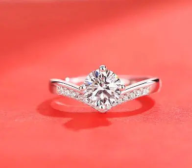 Female Imitation Moissan Diamond Ring JahSonFire