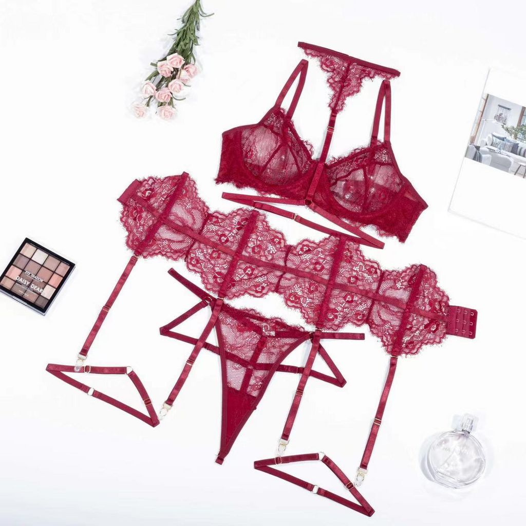 Women's Halter Garter Lingerie Set